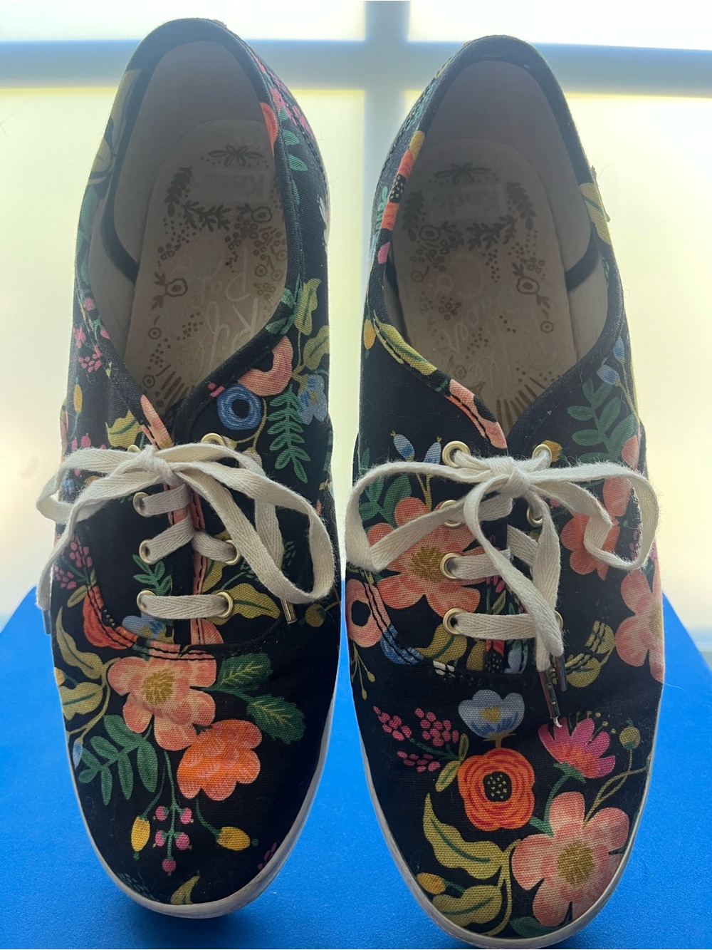 Rifle Paper Co. x Keds Garden Party on Black 8.5 wide